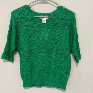 Gorgeous green knit crop sweater
